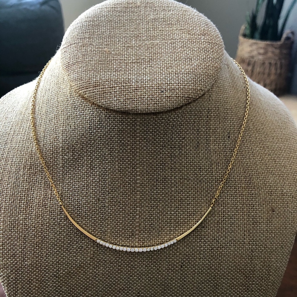 Stella & Dot gold bar necklace